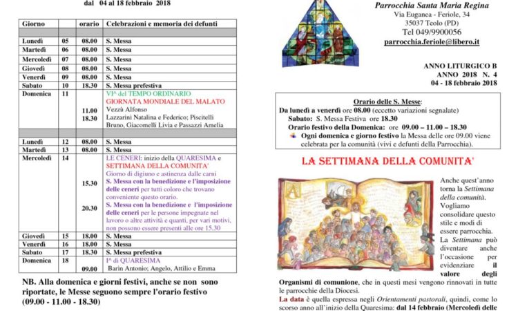 thumbnail of bollettino parrocchiale 04-02-2018 18-02-2018