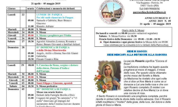 thumbnail of bollettino parrocchiale 21-04-2019 05-05-2019