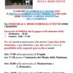 thumbnail of Nuovo Orario Sante Messe Estate 2019