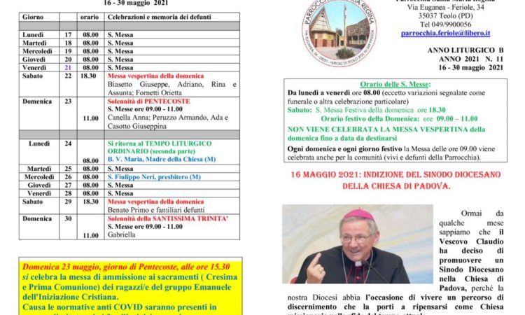 thumbnail of bollettino parrocchiale 16-05-2021 30-05-2021