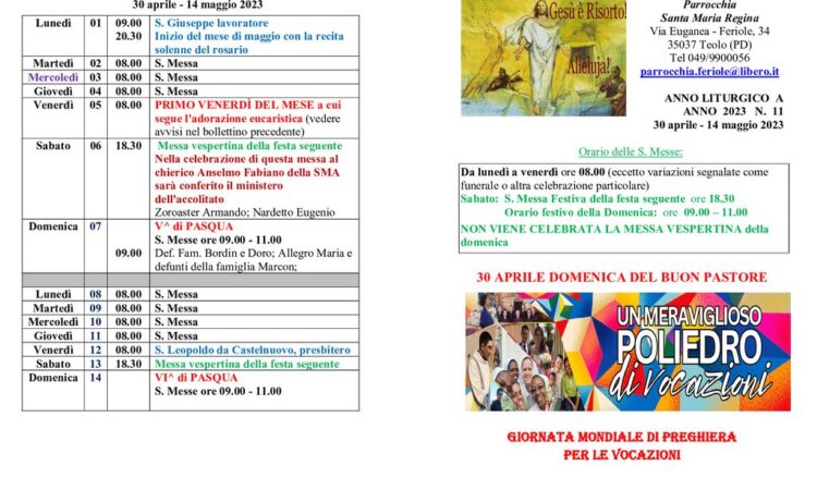 thumbnail of bollettino parrocchiale 30-04-2023 14-05-2023